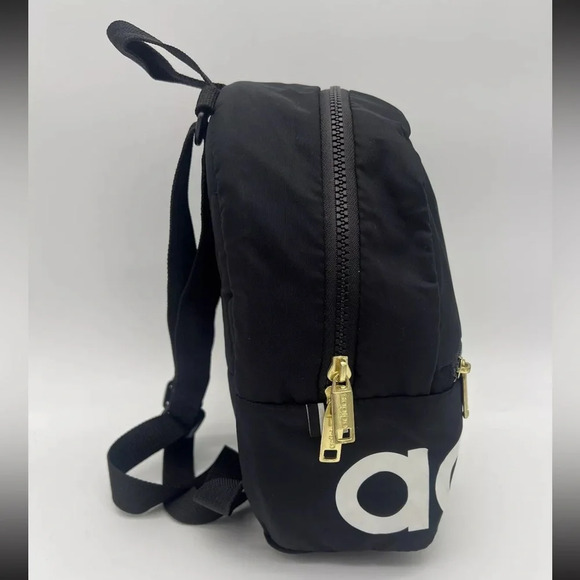 Adidas Mini Backpack Purse Black Gold Linear Logo Travel Bag School Sporty EUC - Picture 5 of 13